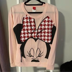 Minnie Mouse Glitter Pink Sweatshirt